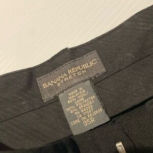 Men’s Banana Republic slacks, black, stretch, 35R